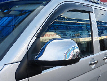 VW VOLKSWAGEN TRANSPORTER T5 UYUMLU AYNA KAPAĞI 2 PARÇA 2010-2014 PASLANMAZ KROM