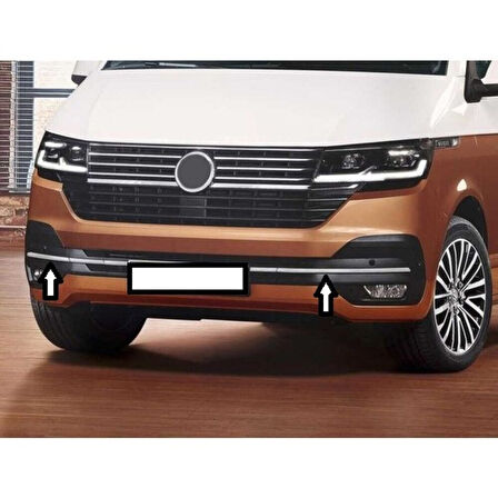 VW VOLKSWAGEN TRANSPORTER T6.1 UYUMLU ÖN TAMPON ÇITASI 4 PARÇA 2020 VE SONRASI PASLANMAZ KROM