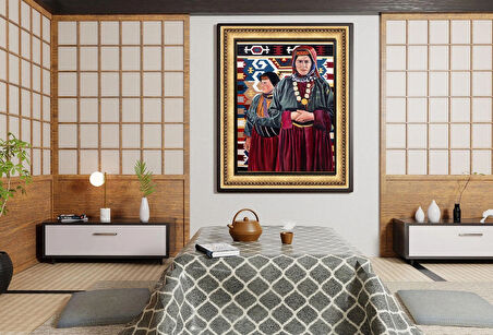 Anadolu Kadını Yağlı Boya Tablosu