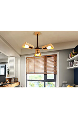 WoodMill Ahşap Avize