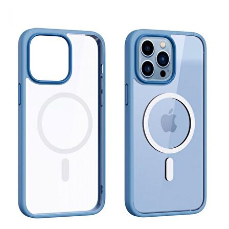 Smcase iPhone 14 Pro Max Kılıf Manyetik Wiriless Destekli Krom Silikon