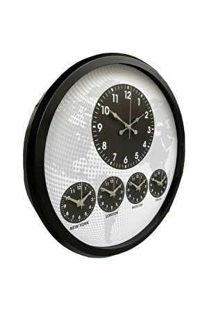 52 Cm Metal Ülke Başkentleri Göstergeli Otel Turizm Acentesi Duvar Saati