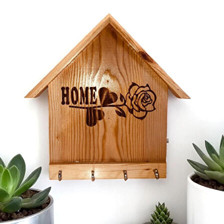 Home Yazılı Anahtarlık - Dekoratif Duvar Süsü- Anahtarlık-
