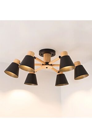 Pretty Ahşap Oynar Başlı Avize