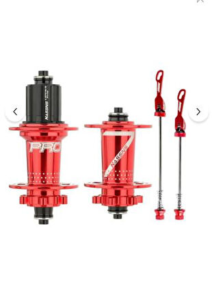 BİKE SKY  HASSN'S PRO 7 32H Kırmızı  Ön-Arka Jant Göbek Takımı, Göbek Seti