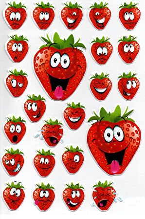 Sticker Kabartmalı A4 boyutunda Stiker Defter, planlayıcı etiket, -(Lim061) - Çilek