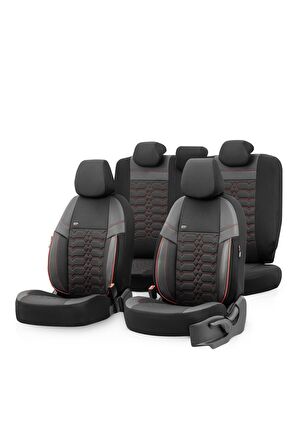 Elegance Design Universal Seat Cover Black-red