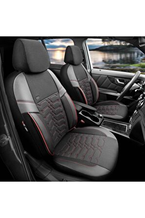 Elegance Design Universal Seat Cover Black-red