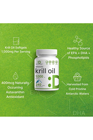 Antarctic Krill Oil, 1,000mg Per Serving, 240 Softgels