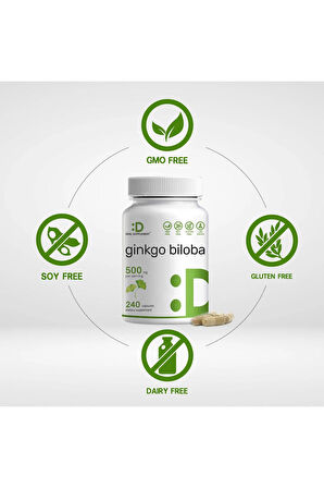 Ginkgo Biloba 500mg Per Serving, 240 Capsules