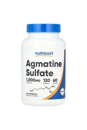 Nutricost, Agmatin Sülfat, 1.000 mg, 120 Kapsül (Kapsül