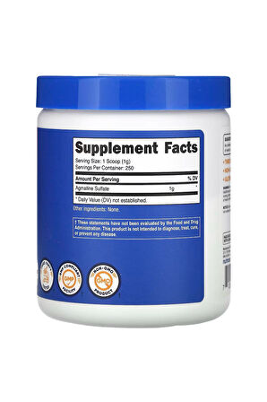 Nutricost, Agmatin Sülfat, 1 Gr.  250 Kapsül Servis