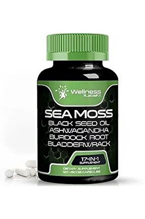 Sea Moss Black Seed Oil Ash. Burdock Root Bladderwrack 17-in 1 - 120 Kapsül