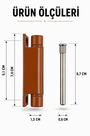 Metal Pvc Pencere Sineklik Menteşesi – Dayanıklı Gövde Pimli Menteşe Seti-1 ADET