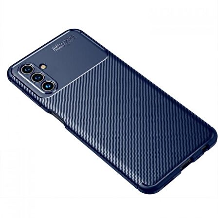 Smcase Samsung Galaxy A04s Kılıf Kamera Korumalı Negro Karbon Dokulu Silikon