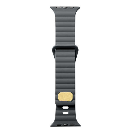 Gpack Apple Watch Uyumlu Ultra Kordon Silikon Metal Tokalı Ayarlanabilir KRD73 