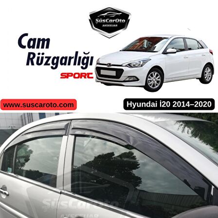 Hyundai İ20 2014-2020 Uyumlu Mugen Cam Rüzgarlığı Seti Piano Black 4'lü İthal