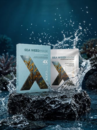 XAura Seaweed Mask Deniz Yosunu Özlü Canlandırıcı Kağıt Yüz Maskesi 4'lü Paket