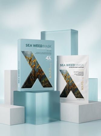 XAura Seaweed Mask Deniz Yosunu Özlü Canlandırıcı Kağıt Yüz Maskesi 4'lü Paket