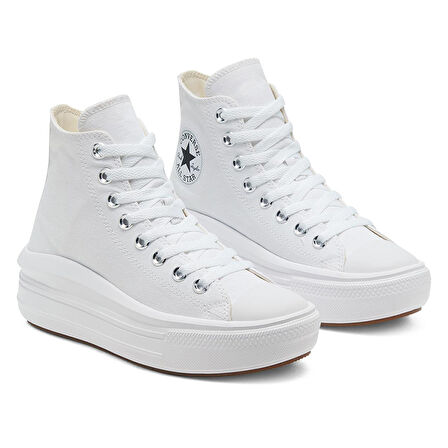 Chuck Taylor All Star Move Platform Kadın Beyaz Sneaker Ayakkabı 568498C