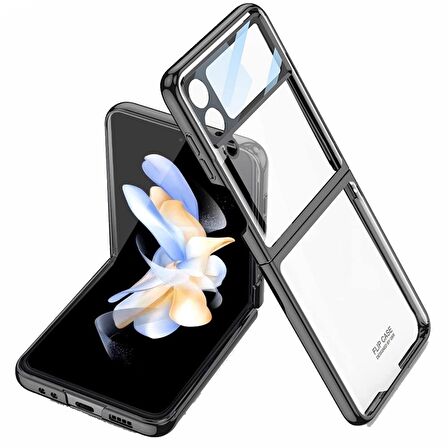 Smcase Samsung Galaxy Z Flip4 Kılıf Kıpta Sert Tareks Kapak