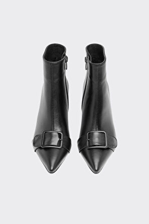 Tokalı Hakiki Deri Kadın Bot