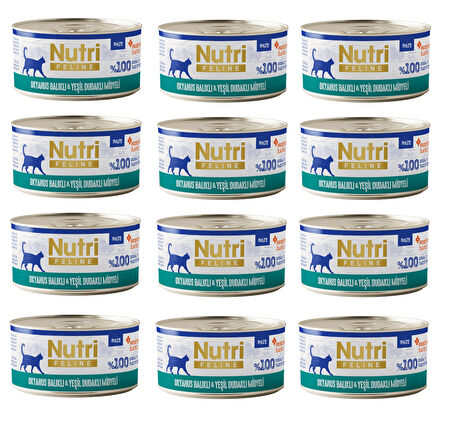 Nutri Feline Okyanus Balıklı ve Midyeli  Pate Tahılsız Yetişkin Kedi Konservesi 70 Gr. X 12 Adet