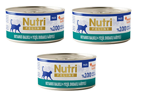 Nutri Feline Okyanus Balıklı ve Midyeli  Pate Tahılsız Yetişkin Kedi Konservesi 70 Gr. X 3 Adet