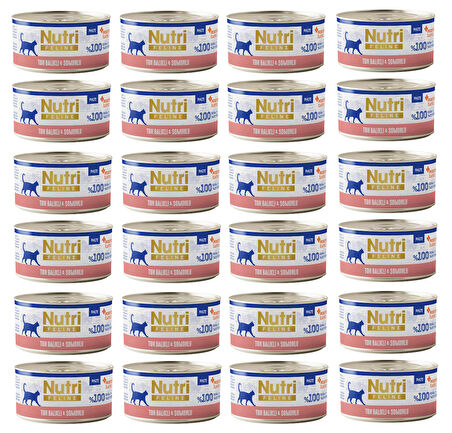 Nutri Feline Ton Balıklı ve Somonlu Pate Tahılsız Yetişkin Kedi Konservesi 70 Gr. X 24 Adet