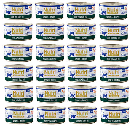 Nutri Feline Tavuk Etli ve Ördekli Pate Tahılsız Yetişkin Kedi Konservesi 70 Gr. X 24 Adet