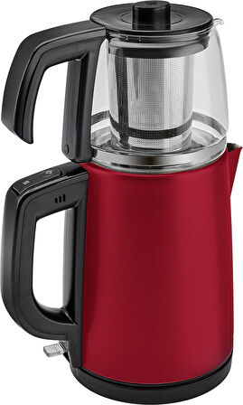 Karaca Tea Glass 2 In 1 Çelik Çay Makinesi Ve Kettle Viva Magenta