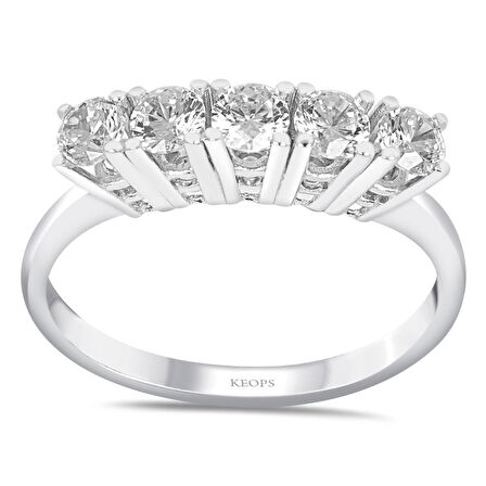 G Renk 0.65 Karat Pırlanta Beştaş Yüzük