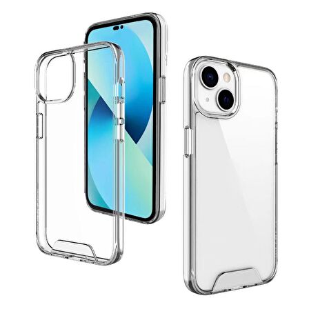 Smcase iPhone 14 Kılıf Transparent Acrylic TPU Gard Sert Kapak