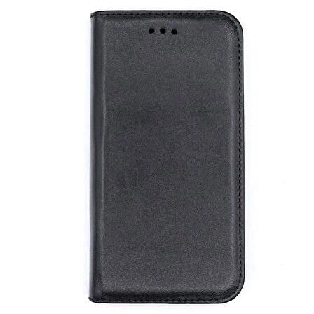 Smcase iPhone 14 Pro Kılıf Hakiki Deri Standlı Mıknatıslı Cüzdan