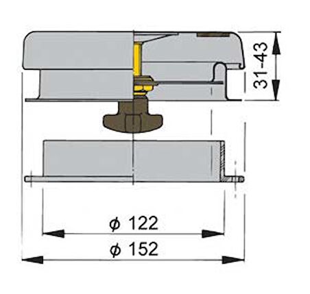 Vetus mantar tip havalandırma. Model Athos 1. 1966123