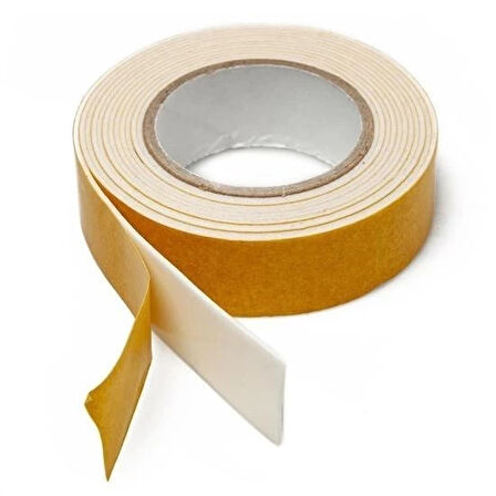 İpek Yıldızı® Çok Amaçlı Tüm Yüzeylerde Kullanıma Uygun Beyaz Çift Taraflı Köpük Sünger Montaj Bant