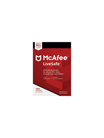 Mcafee Livesafe Limitsiz Kullanıcı 1 Yıl Aktivasyon Kodu / Key