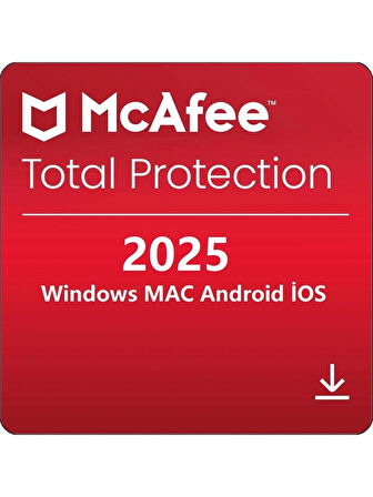 Mcafee Total Protection 2025 - 5 Cihaz 2 Yıl Abonelik Kodu (Windows/mac/android/ios)