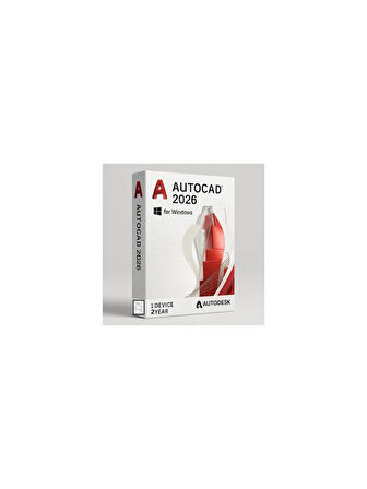 Autodesk Autocad 2026 (Windows) - 1 Pc 2 Yıl Autodesk Key Full Sürüm