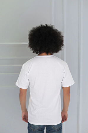  Beyaz %100 Pamuk V Yaka Fanila Erkek İç Giyim