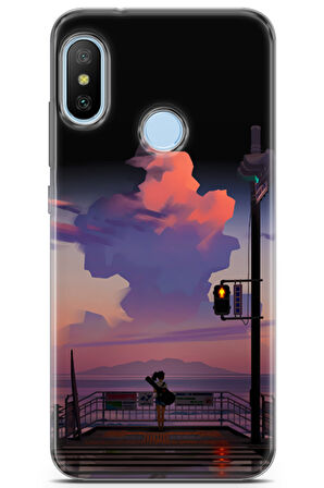 Xiaomi Mi A2 Lite uyumlu Girls 14 UV Kapak Gece ve İskele