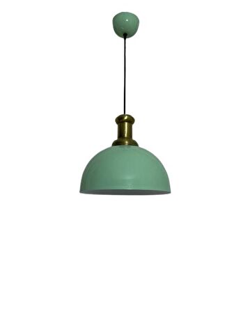  Rsylight Retro Metal Dekoratif Yeşil Rustik Tekli Sarkıt Avize Çap 30 cm