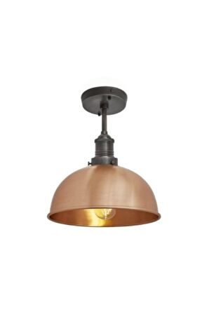 Rsylight Retro Metal Dekoratif Bakır Rustik Tekli Sarkıt Avize Çap 30 cm