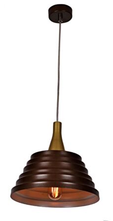  Rsylight Retro Metal Dekoratif Kahve Rustik Tekli Sarkıt Avize Çap 27 cm