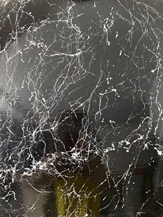 Rsylight Retro Siyah Mermer Desenli Dekoratif Tekli Rustik Metal Sarkıt Avize 40 Cm