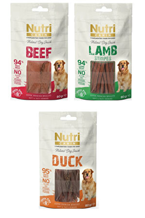 Nutri Canin 3 Çeşit Karma Fileto Köpek Ödülü 80 Gr. X 3 Adet