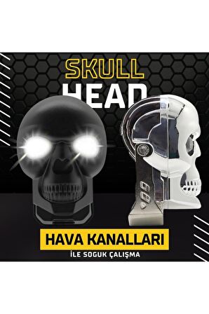 Skull Head Özel Tasarım Off Road Sis Lambası (Açma Kapama Gidonlu) 1 Adet