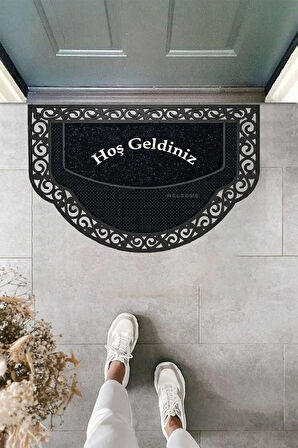 Dekoratif Dış Kapı Yıkanabilir Toz Alıcı Halı Kapı Önü Paspası hoş geldiniz yazılır