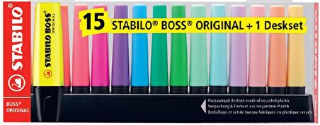 STABILO FOSFORLU KALEM BOSS SET 15 Lİ YENİ 7015-01-5 1 Adet