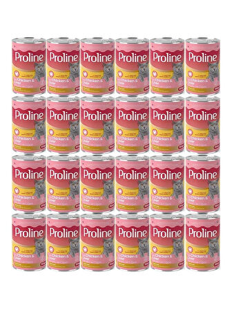 Proline Tavuklu Ve Ciğerli Pate Yetişkin Kedi Konservesi 24 X 395 Gr